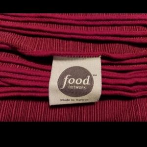 FOOD NETWORK HOME  CRANBERRY RED TEXTURED TABLECLOTH OBLONG 60 x 102 Y2k EUC!